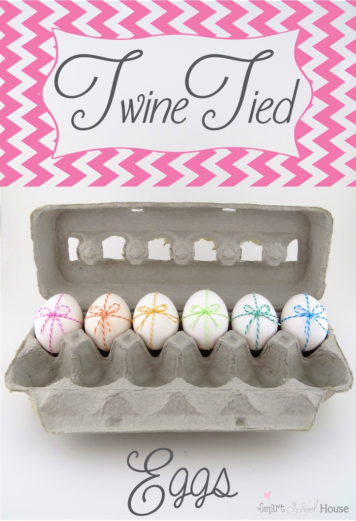 Twine Tied Eggs by Smart School House #Easter
