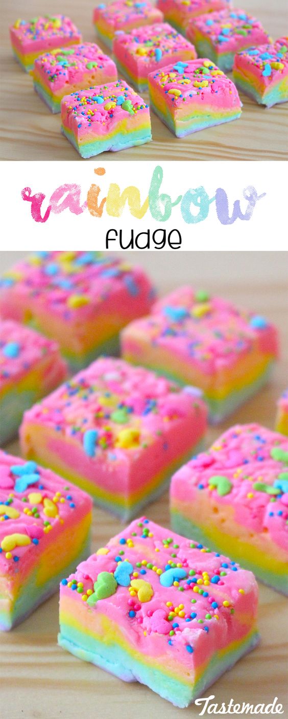 Rainbow Fudge - Who knew the rainbow tasted so chocolatey?
