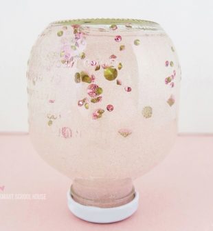 Diamonds and Glitter in an Apple Juice Bottle Snow Globe!