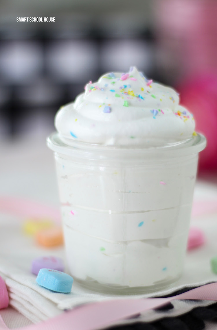 Conversation Heart Whipped Cream - made with REAL conversation hearts! 