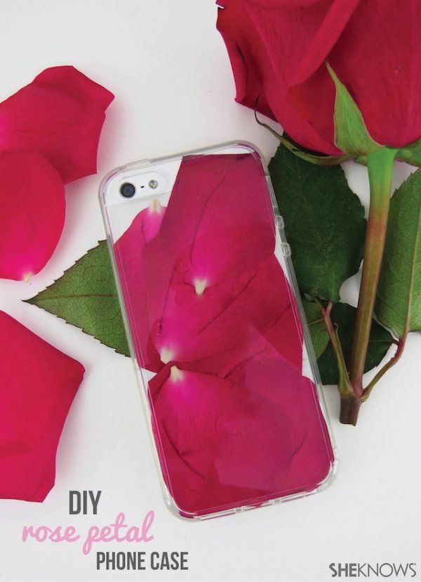 DIY Rose Petal Phone Case