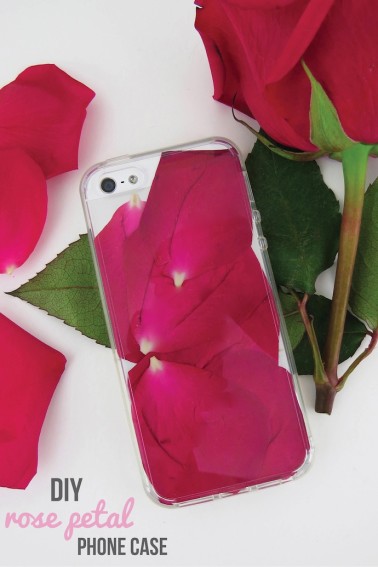 DIY Rose Petal Phone Case