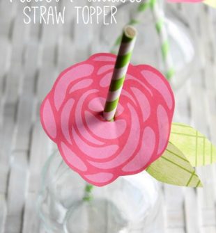 Flower Printable Straw Topper