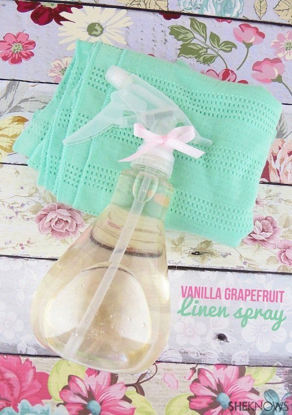 This DIY linen spray has a gorgeously soft vanilla grapefruit scent. It is easy to make and it only requires a few simple materials.