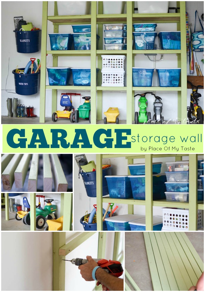 Garage Storage Wall tutorial by Place of My Taste