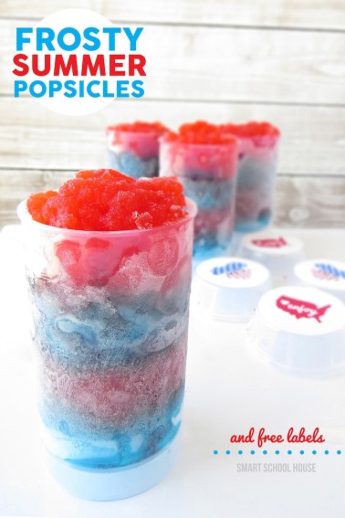 Patriotic Popsicles with 4th of July Printables