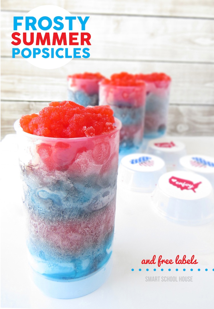 Frosty Patriotic Popsicles plus 4ht of July Printables