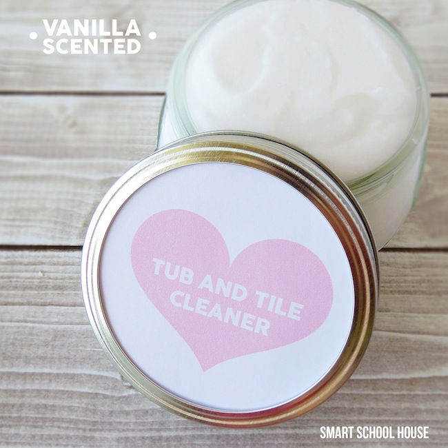 Homemade vanilla scented Tub and Tile Cleaner
