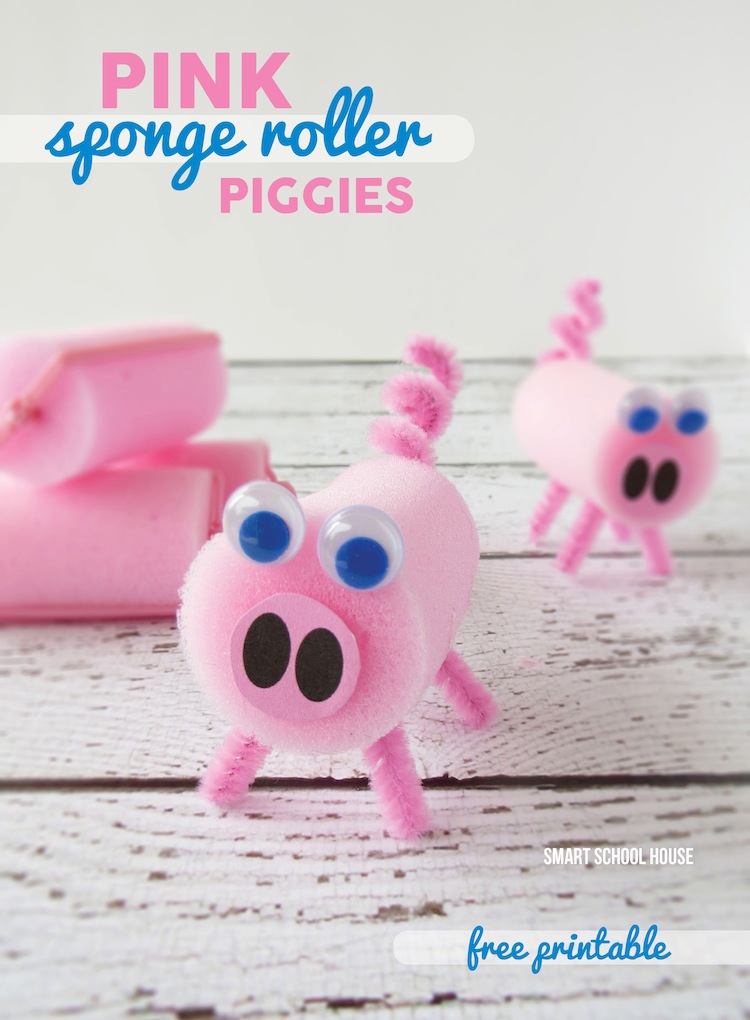 How to make Sponge Roller Pigs that cost just a few cents from the dollar store!