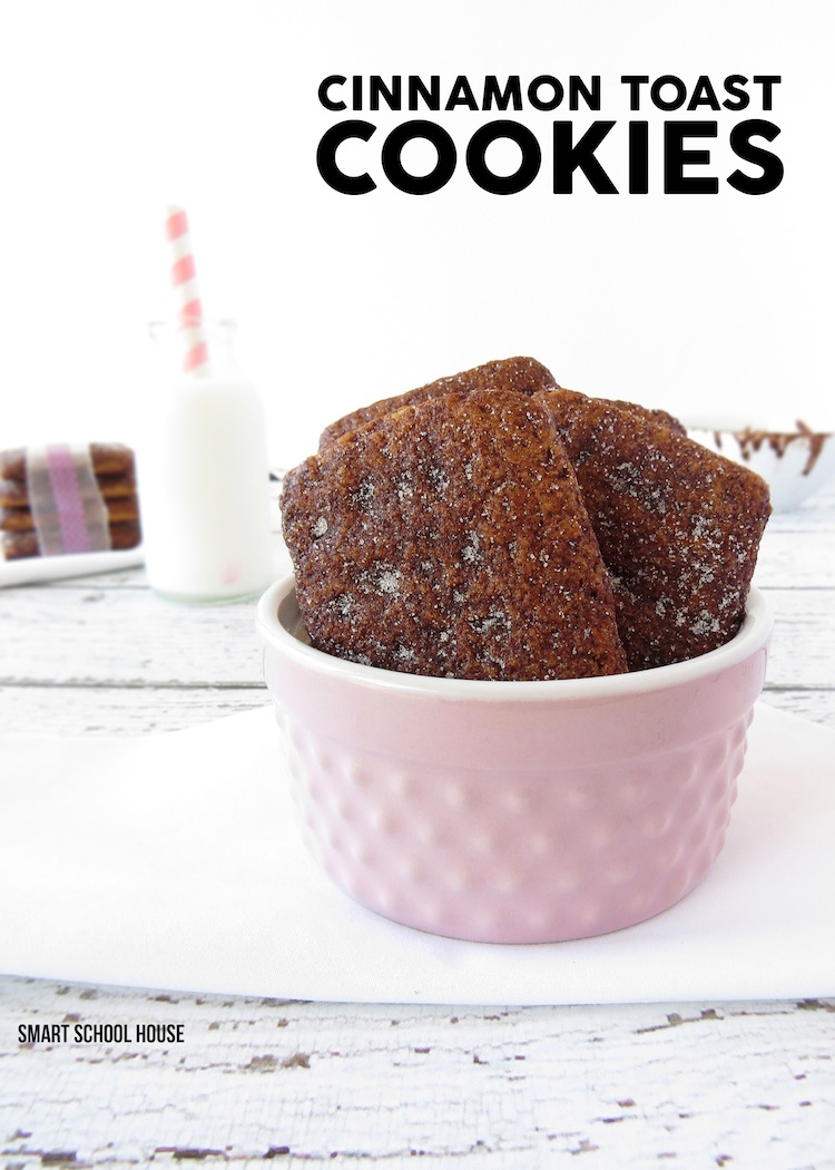 Recipe for Cinnamon Toast Cookies. They're like cinnamon toast with all of the milk dipping fun of a cookie!