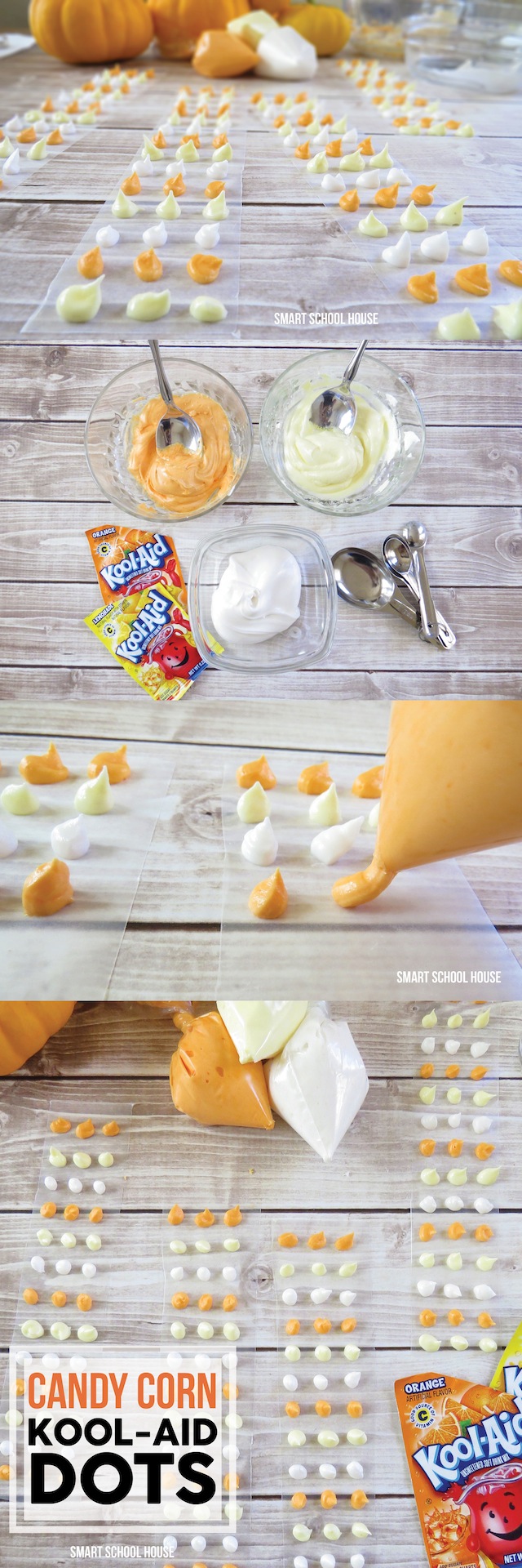 How to make Candy Corn Dots with Kool Aid