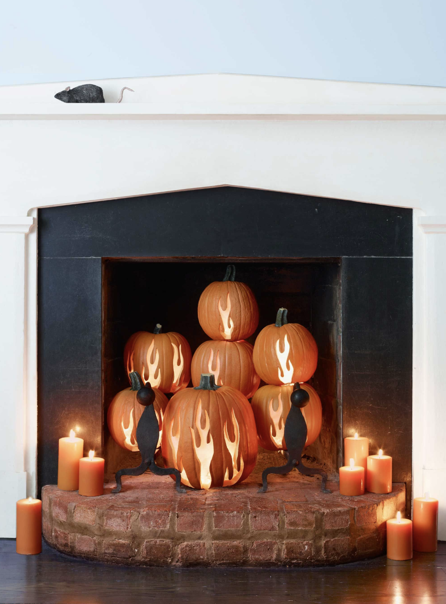 Pumpkins on Fire Carving Idea
