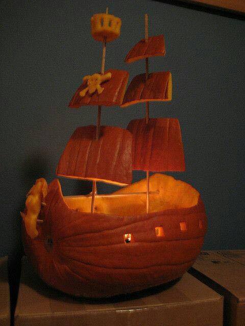 Pirate Ship Pumpkin
