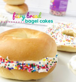 Fairy Bread Bagel Cakes