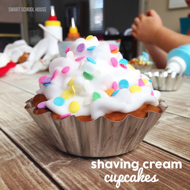 Shaving Cream Cupcakes. A super fun craft for kids!