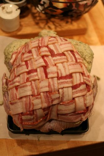 Bacon Wrapped Turkey - This is the turkey. They’ve been perfecting this for many years now. I must say, it is a showstopper, and I'm sure delicious too. 
