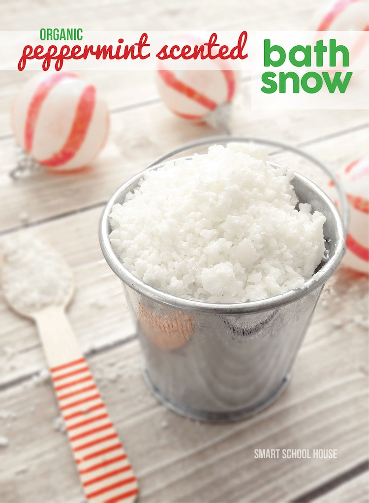 How to Make Organic Peppermint Bath Snow 
