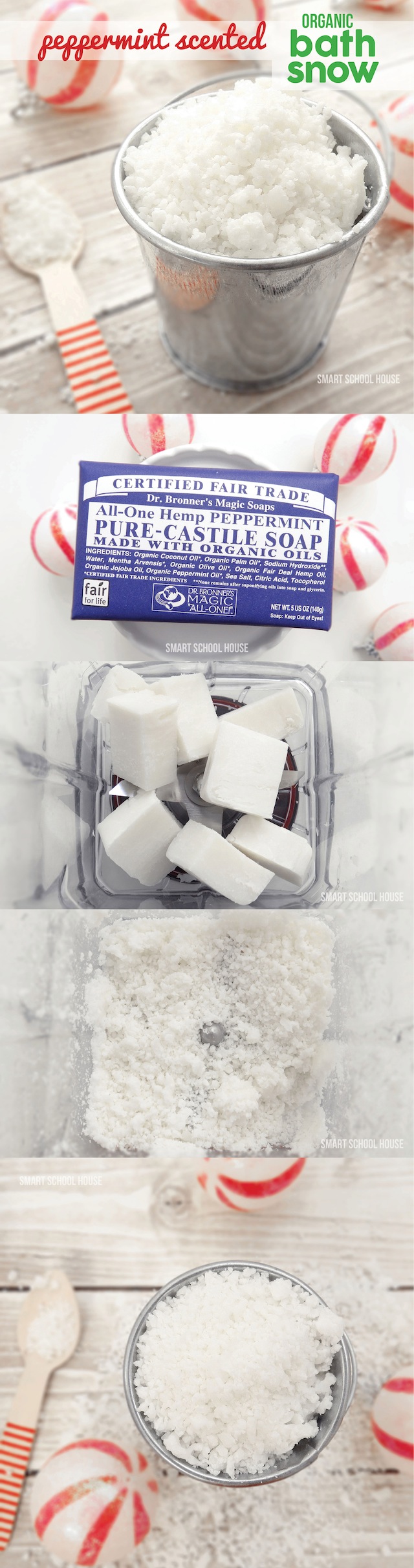 How to make Organic Peppermint Bath Snow