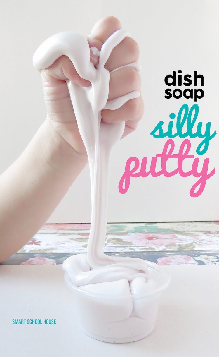 DISH SOAP SILLY PUTTY. Just 2 ingredients! 