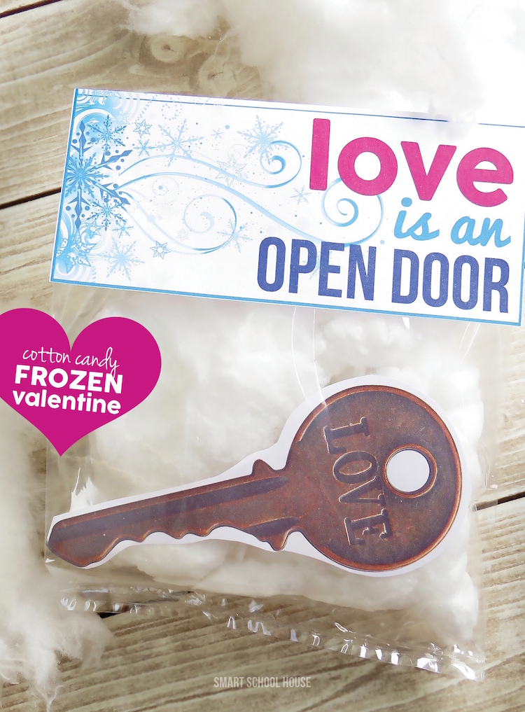 Love is an Open Door Valentine. A free Frozen Valentine printable