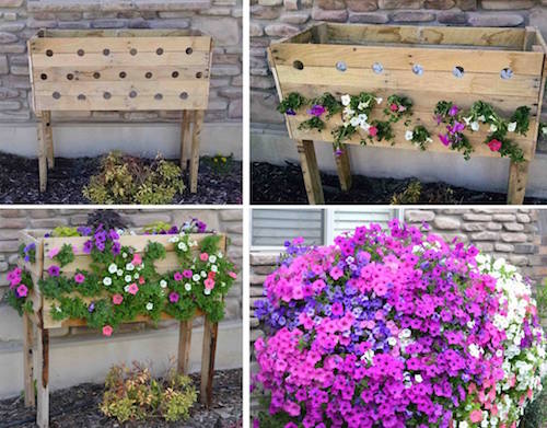 Beautiful cascading flower box! I'd love to have one of these - 