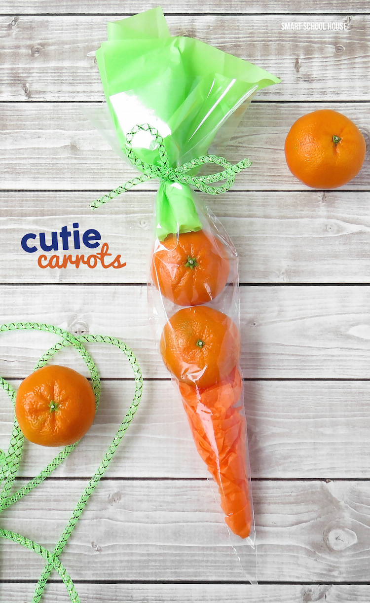 Cutie Carrots. These are such a wonderful candy free alternative for gift giving this spring and Easter!