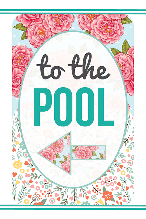 To the Pool! Free destination printable (more to choose from!). 