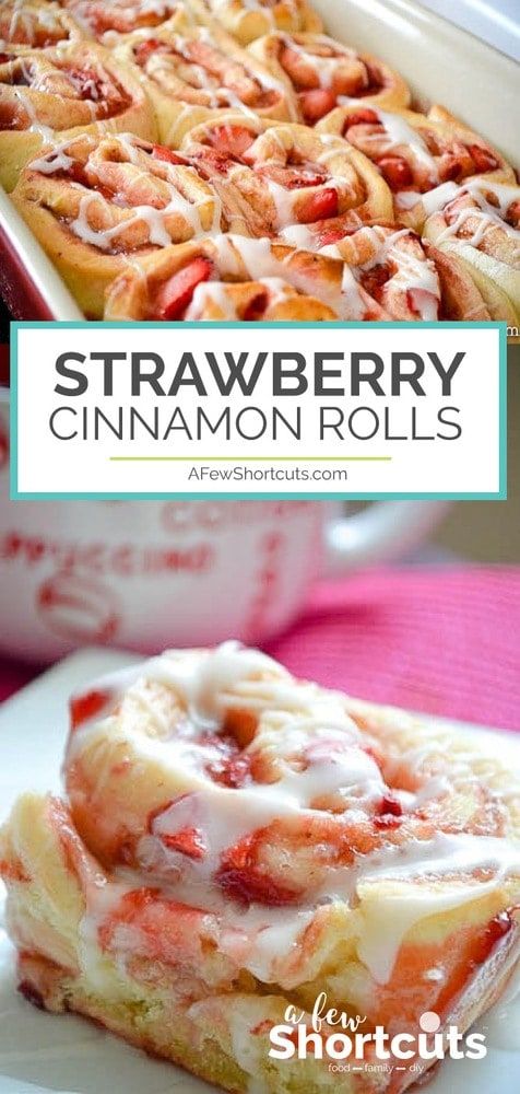 A twist on a classic favorite! This delicious Strawberry Cinnamon Rolls Recipe is a keeper! YUM!