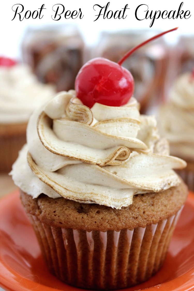 Root Beer Float Cupcakes