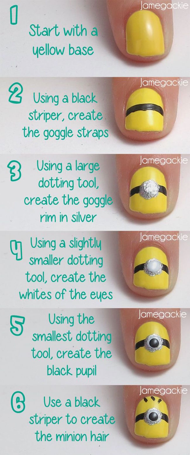 How to do a Minion Manicure 