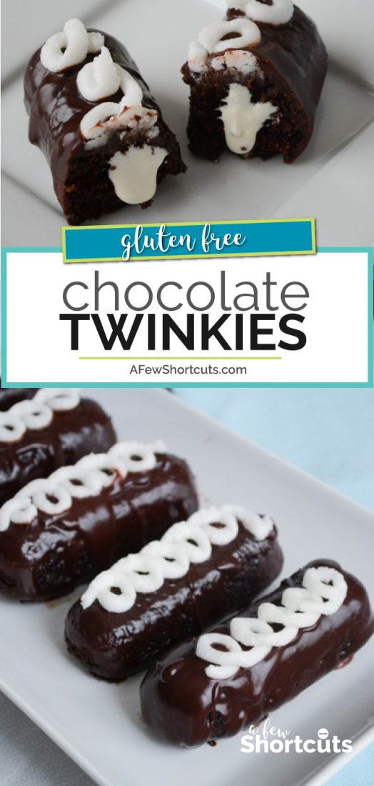 This Gluten Free Chocolate Twinkie recipe is all kinds of amazing wrapped into a homemade snack cake!