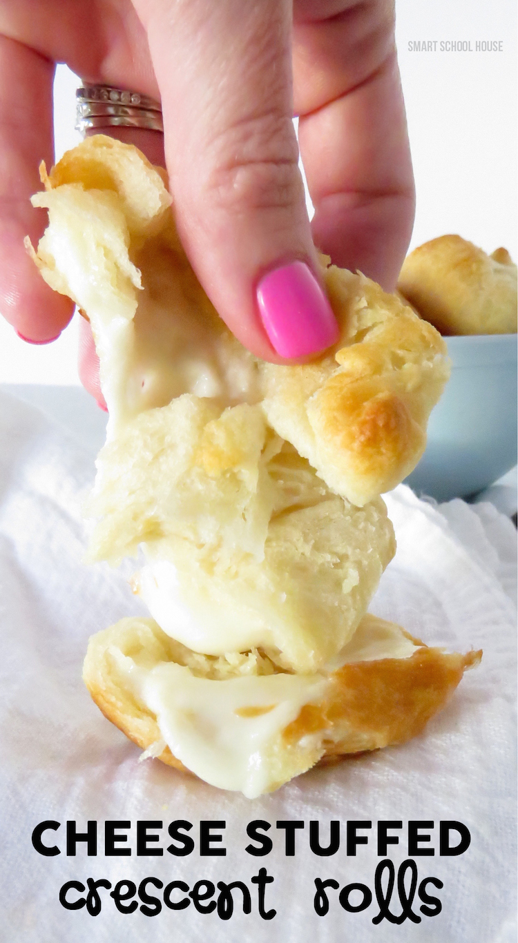 Cheese Stuffed Crescent Rolls - If you love cheese, buttery soft crescent rolls, and quick recipe ideas, then this is perfect for you!