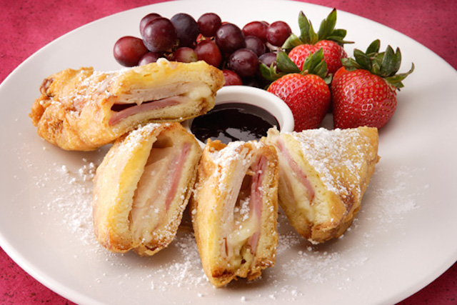 One of the most popular and most decadent meal choices is Disneyland's Monte Cristo from the Blue Bayou.