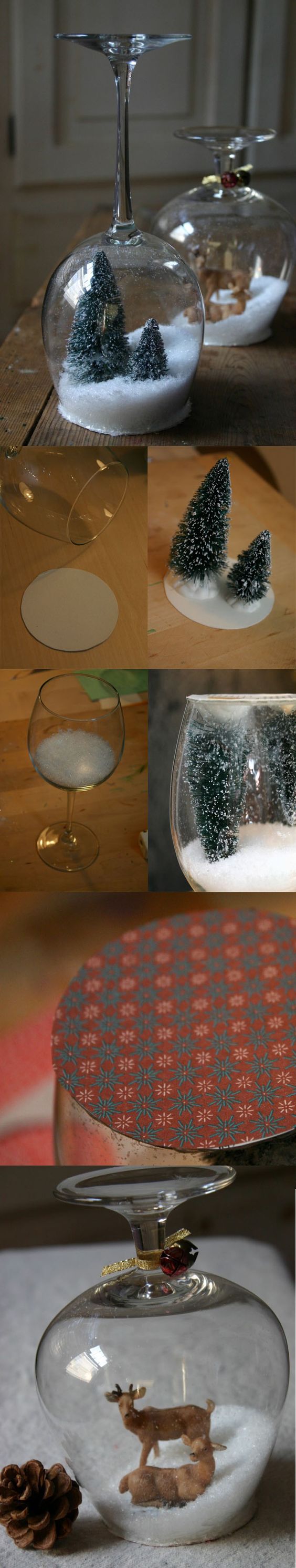 Wine Glass Snow Globe 