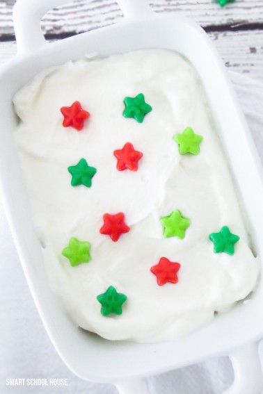 Santa's Peppermint Whipped Cream! Tastes like fluffy candy canes and sugar cream. YUM! Put it on hot chocolate, pie, ice cream or eat it with a spoon.