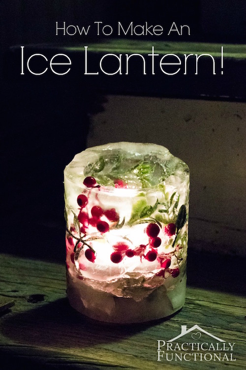 Make an Ice Lantern! This would be pretty to do all winter. 