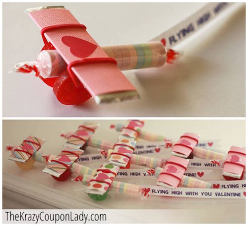 Valentine Airplanes - made out of smarties, licorice, life savers, and gum! 