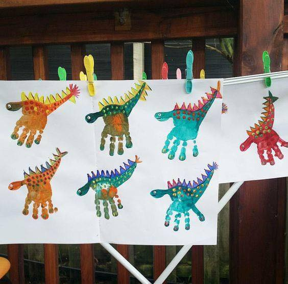 Dino Handprint Art Idea