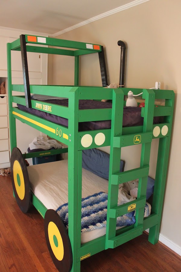 Homemade TRACTOR BUNK BED!