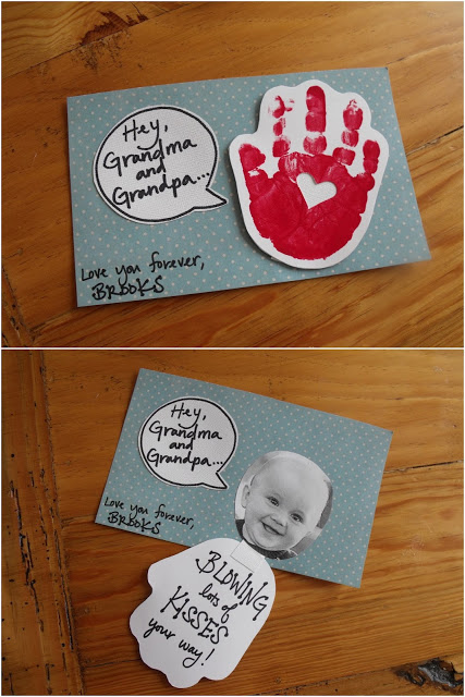 Handprint Valentine's Day Card - how adorable!