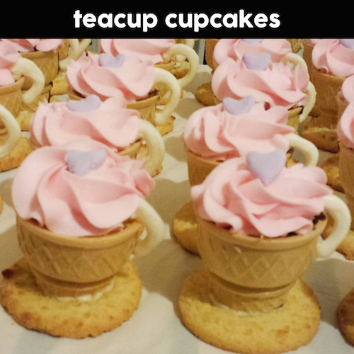 Teacup cupcakes - adorable! From Lally's Cake Creations (click the picture for more info. on these cupcakes). 