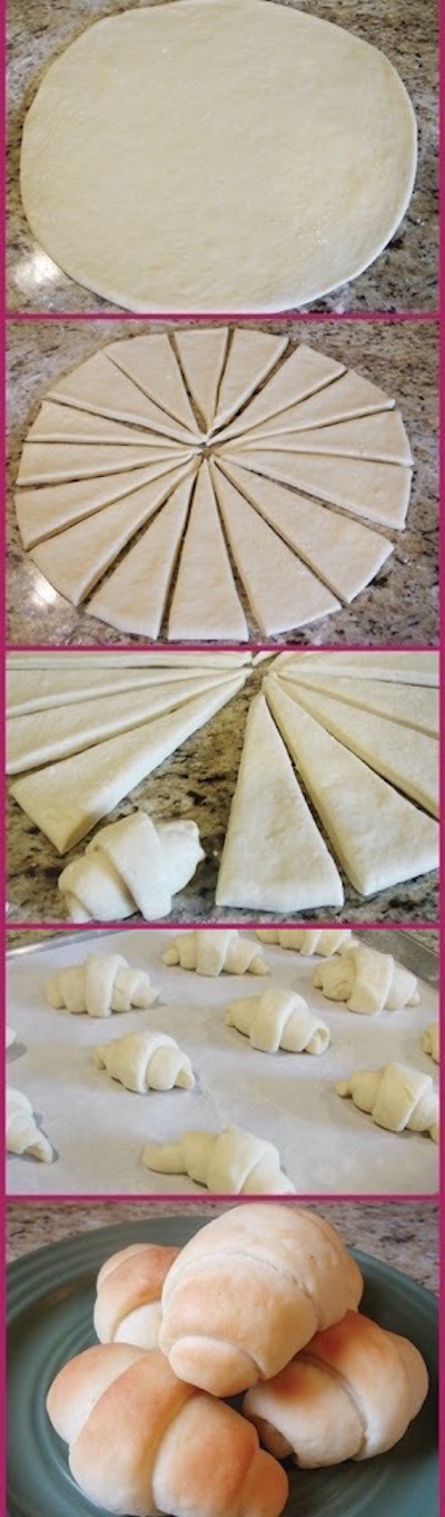 DIY homemade Crescent Rolls - No more processed Pillsbury! Best Crescent Rolls Ever Recipe ~ absolute BEST... Not only is the recipe easy, but they come out so soft and buttery and they just melt in your mouth. 