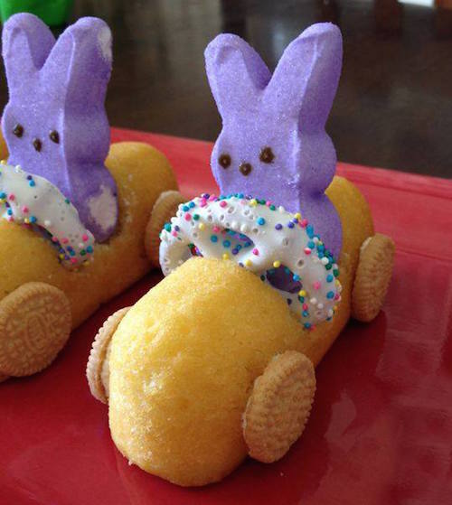 Aren't these just the cutest? Peeps driving in a Twinkie car -