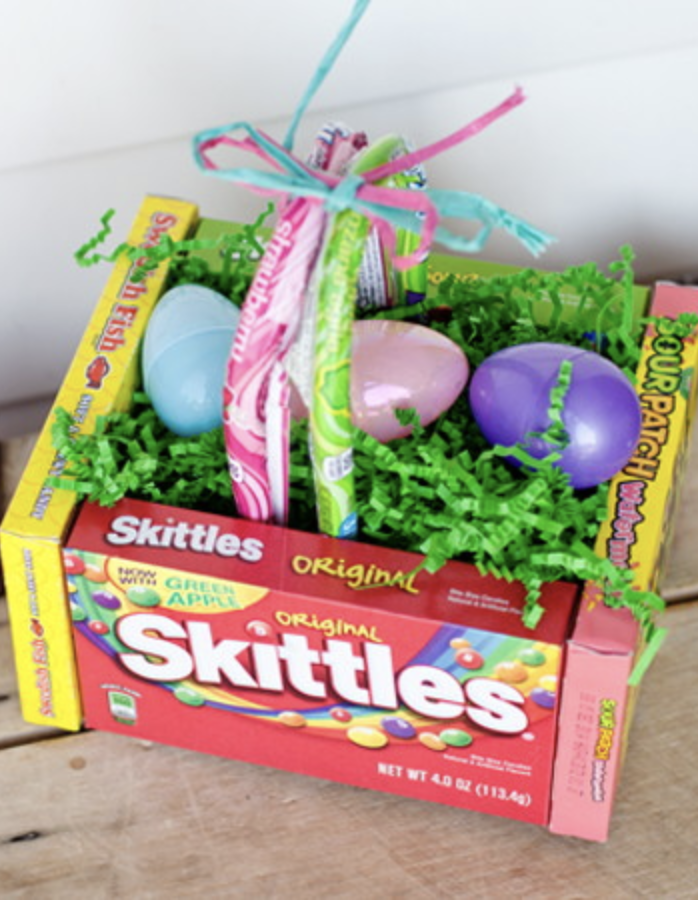  Edible Easter Basket made with Skittles