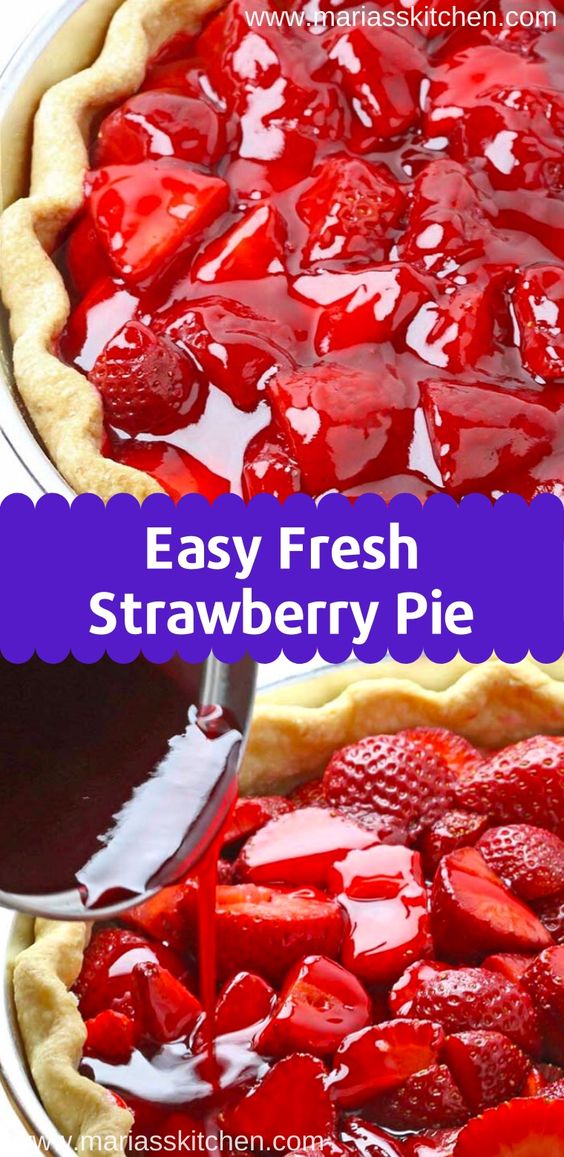 Easy Fresh Strawberry Pie Recipe - They are naturally sweet and just melt in your mouth. The BEST thing about this recipe, besides the fact that it will knock the socks off of your taste buds, is that it’s only five ingredients, ok six if you count water.