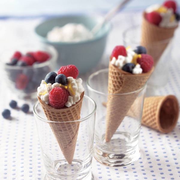 Bring some red, white, and blue to your weekend get together with these fresh and fruity cones! 