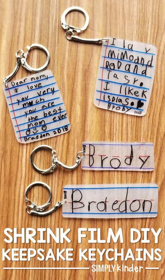 DIY Shrinky Dink Keychains for Mother's Day OR Father's Day!