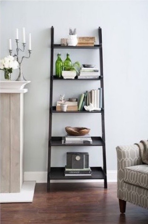 Whether it is a real vintage wood ladder or a decorative wood ladder, some sort of ladder is essential for farmhouse decor!