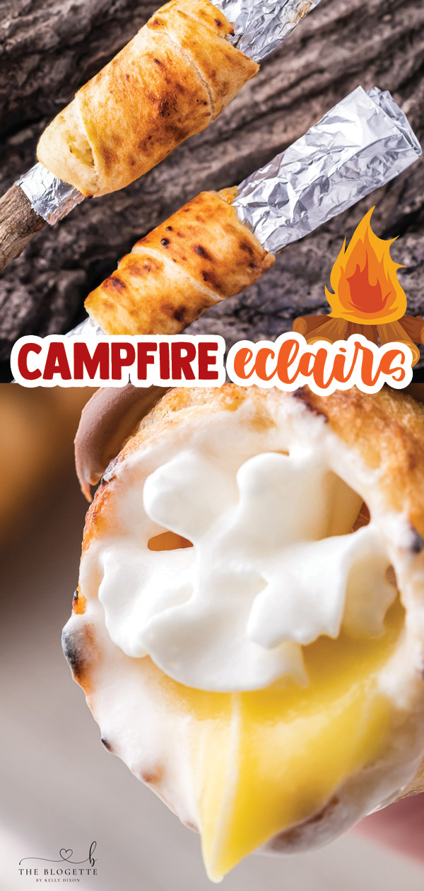 Decadent Campfire Eclairs are the perfect camping recipe and are sure to be the highlight of your summer camping trip! 