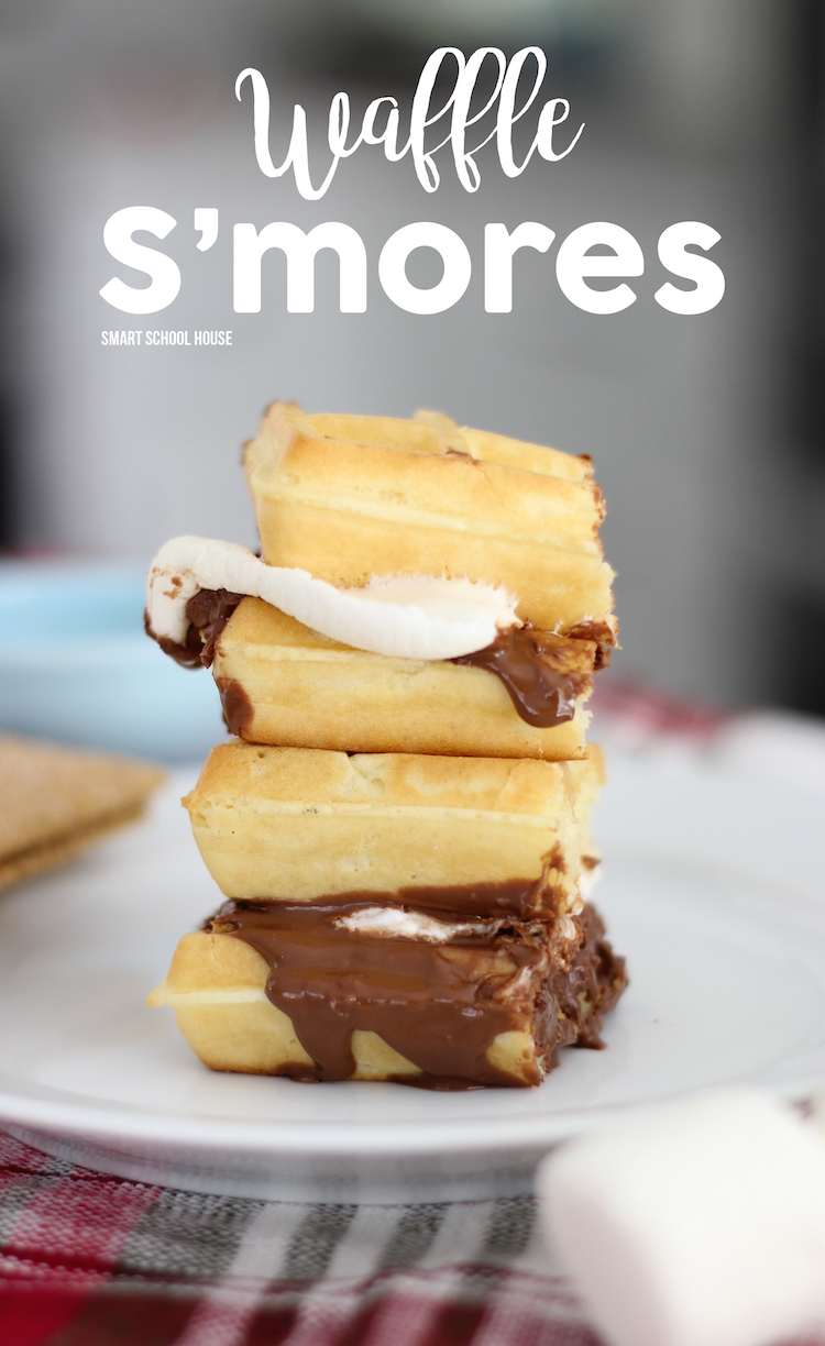 Waffle S'mores - s'mores that can be made all year long and don't require a camping trip or an open flame. They do, however, require waffles.....You're going to love this easy Waffle S'mores recipe!